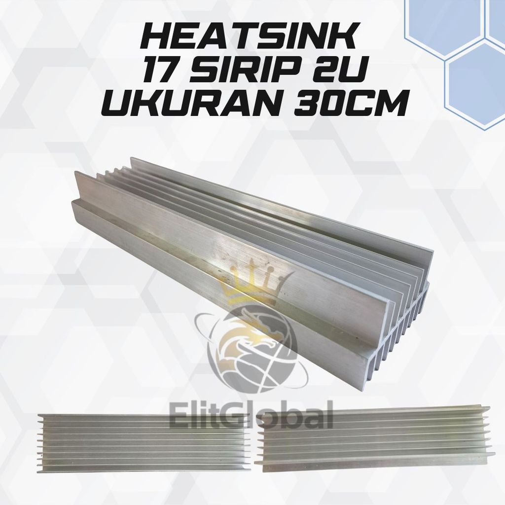 Heatsink Aluminium 2U 30cm Pendingin Power Amplifier High Quality