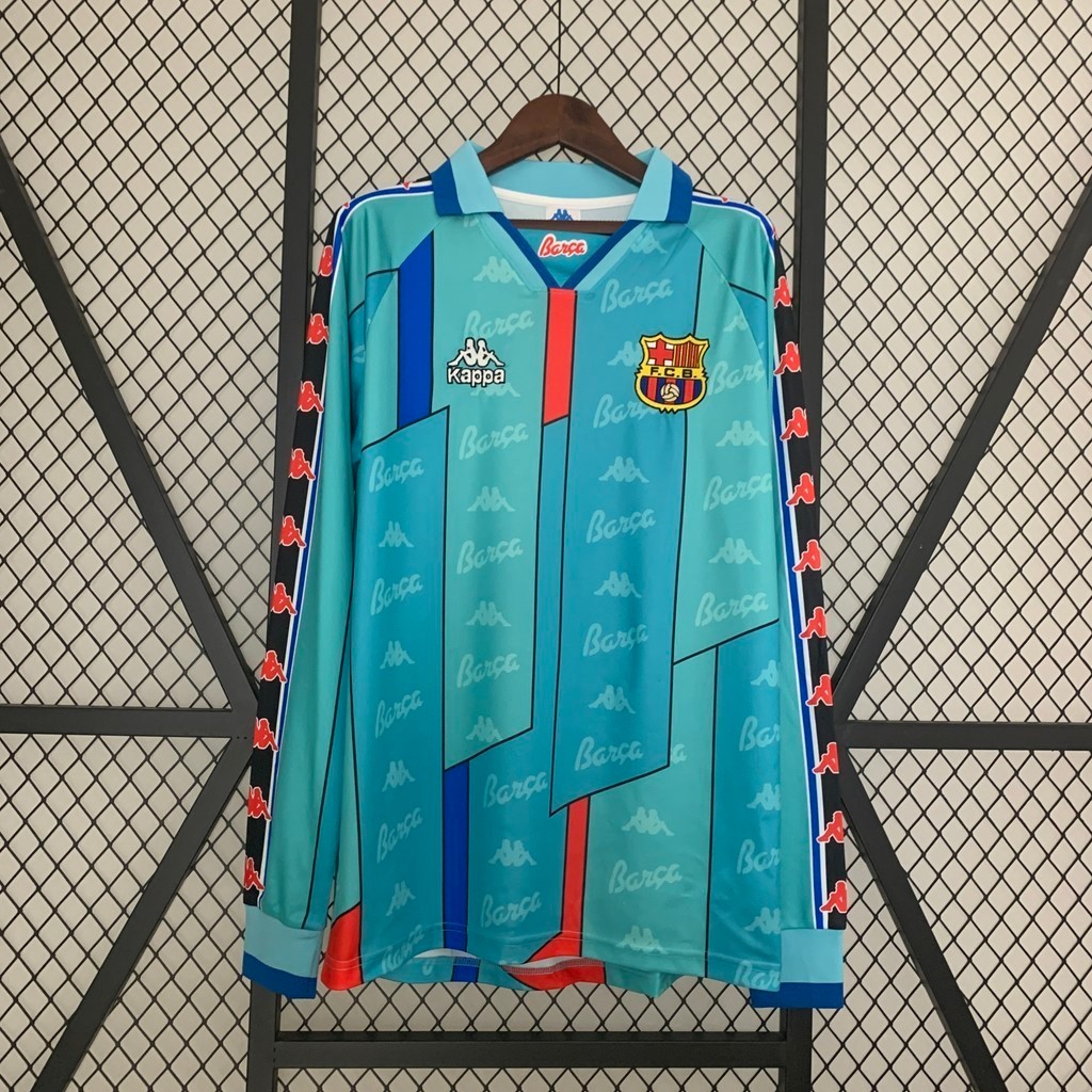 Jersey Retro long sleeve Barcelona 96/97 away a96 T shirt pria