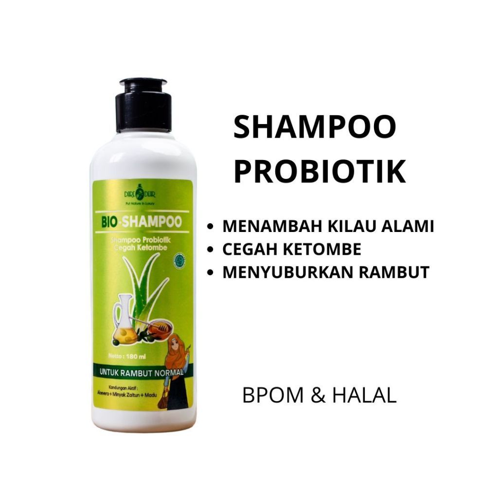 Shampo Probiotik Anti Ketombe Dare & Dear - Shampo Penyubur Rambut - Rambut Normal.