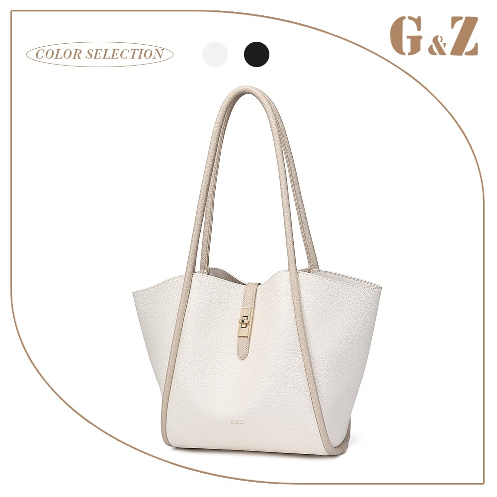 G&Z Tote Bag Wanita Selempang Berkapasitas Besar Kulit PU, Tas casual , Tas santai, Tas formal .