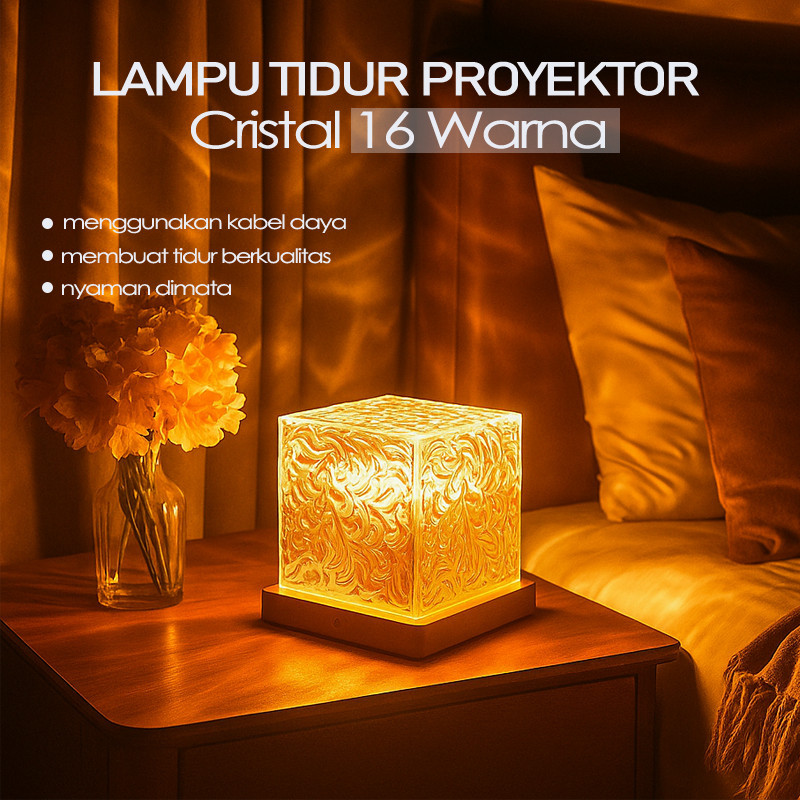 Lampu Proyektor Aurora Utara Mini Lampu Galaksi Langit Aurora Lampu Tidur Lampu Disco Remote