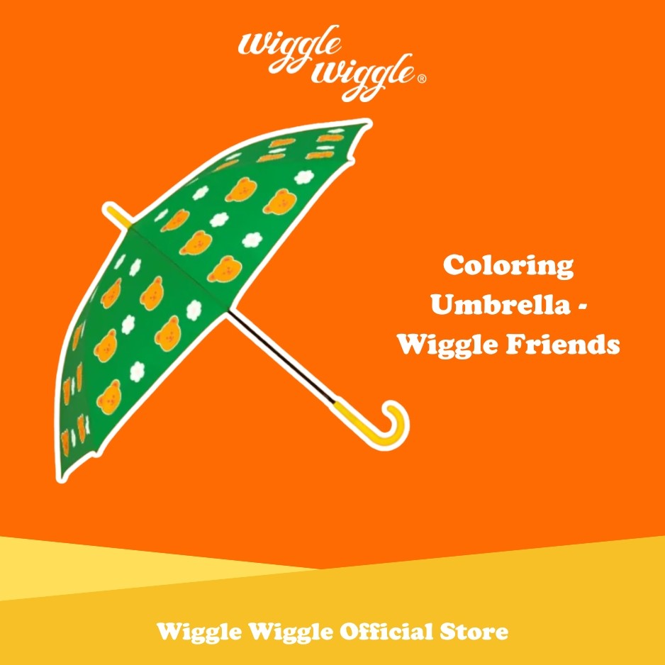 Wiggle Wiggle Coloring Umbrella - Wiggle Friends Payung Motif Cantik Korea