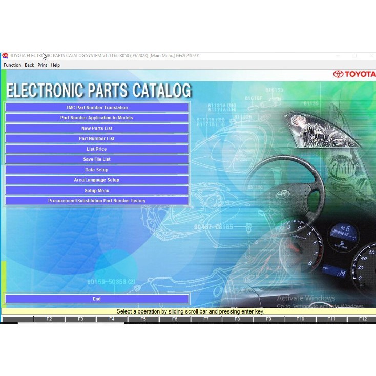 Software Electronic part catalog ( EPC ) TOYOTA Terbaru