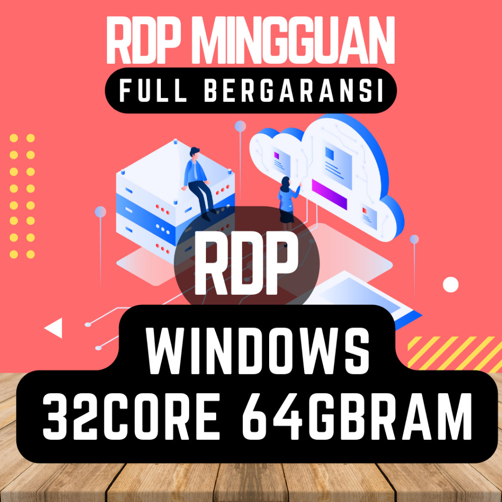 RDP / VPS MINGGUAN YOUTUBE 16GB 32GB 64GB | SUPPORT EMULATOR