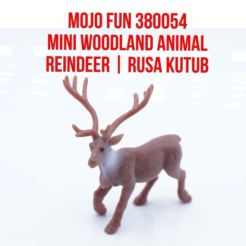 MOJO Fun 380054 Mini Woodland Wildlife | Reindeer Karibu Rusa Caribou Rangifer Tarandus  | Ukuran Ke