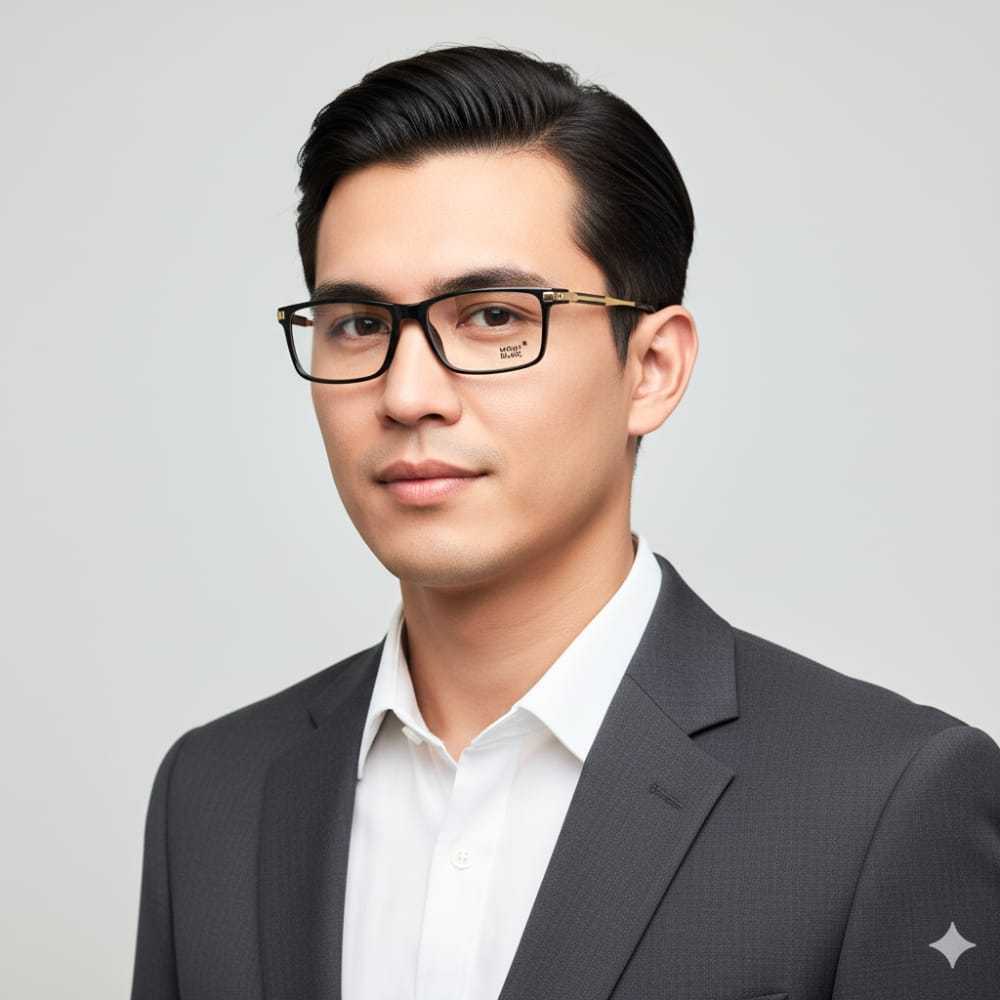 (Clariont) MONTBLANC Kacamata Baca Auto Focus Anti Radiasi Pria Sporty Kaca Mata Plus Elegan