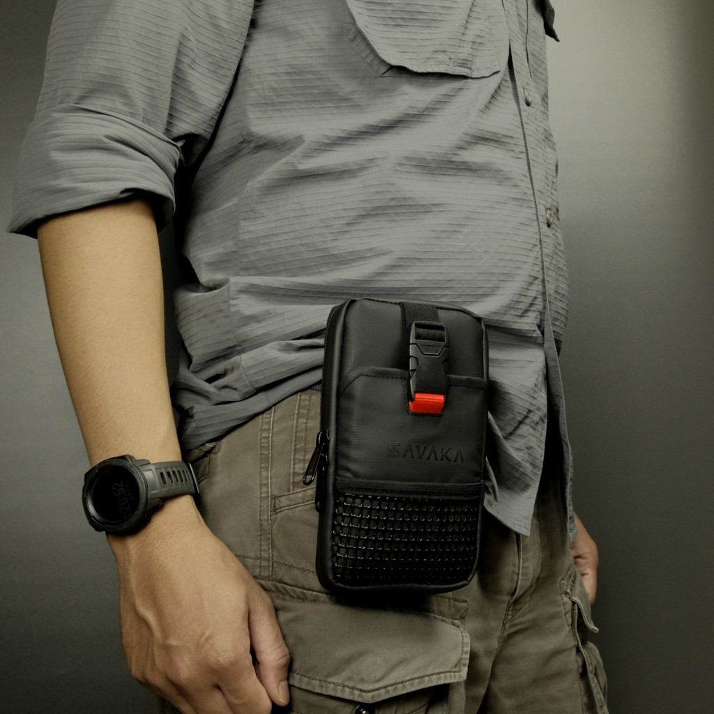KINGSHOP Pouch Bag Pria SAVAKA P3 Tas Pinggang Kecil HP Cowok Keren Premium