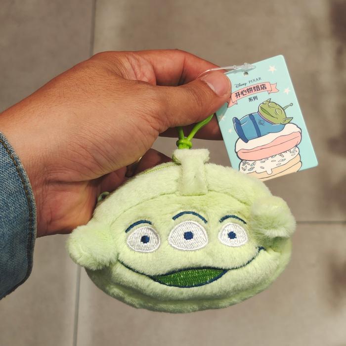 MINISO  DISNEY PIXAR Dompet Koin LOTSO, ALIEN, HAMM (9x7x7cm) - Alien