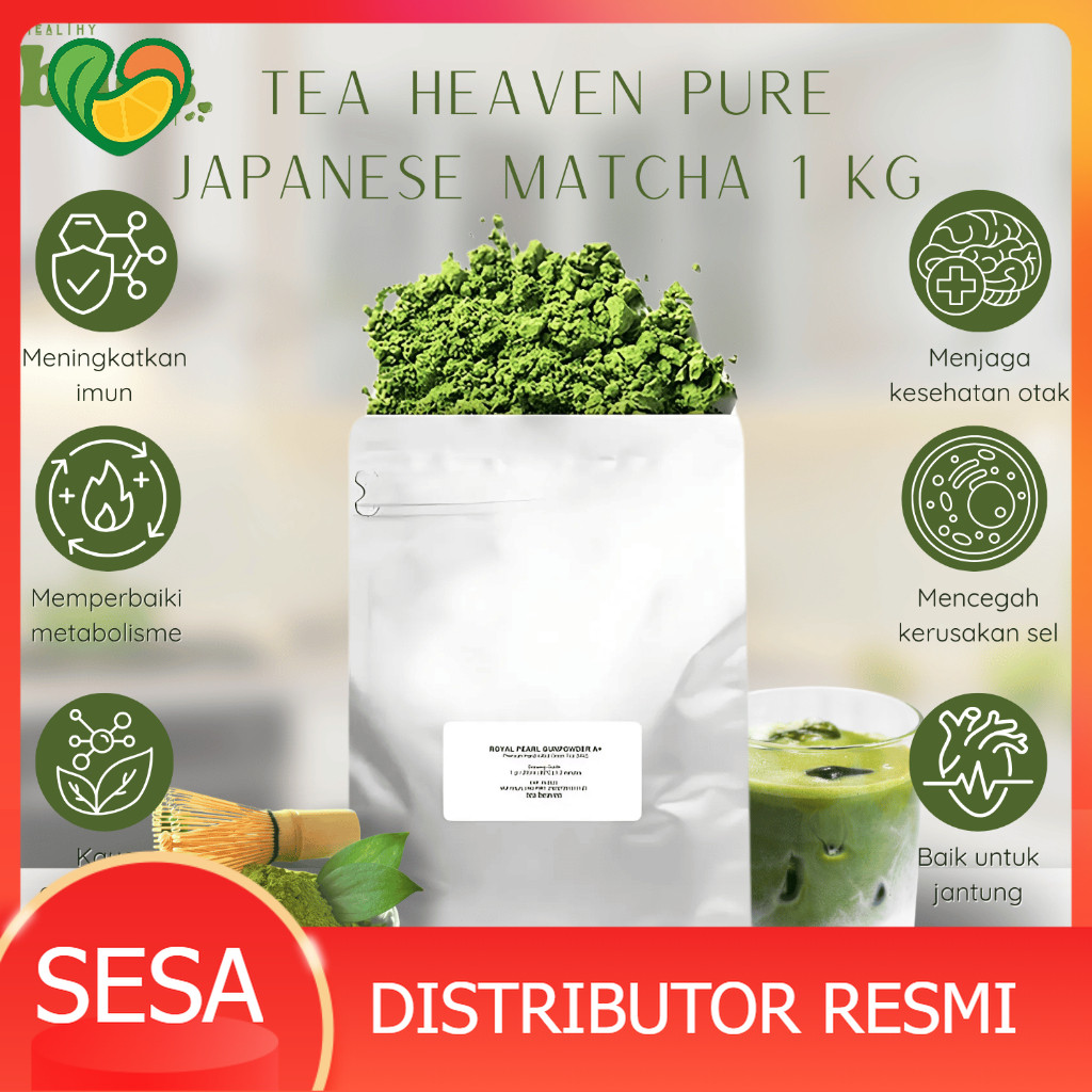 Pure Matcha Powder 1Kg Tea Heaven Pure Japanese Matcha Bubuk Matcha Jepang Original Matcha Premium