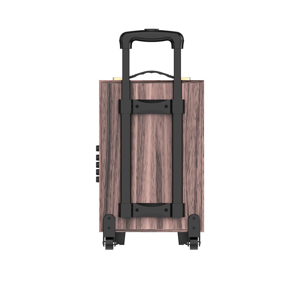 Outdoor portable 12 inch pull rod wireless Bluetooth speaker 1000W highpower wooden movable live bro