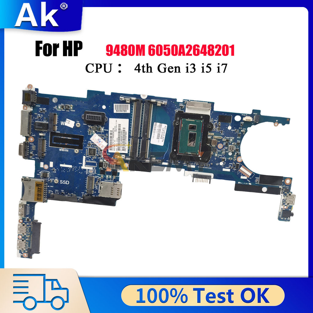 6050A2648201 For HP EliteBook 9480M Laptop Motherboard 769718-601 769719-601 With i5 i7 4th Gen CPU 