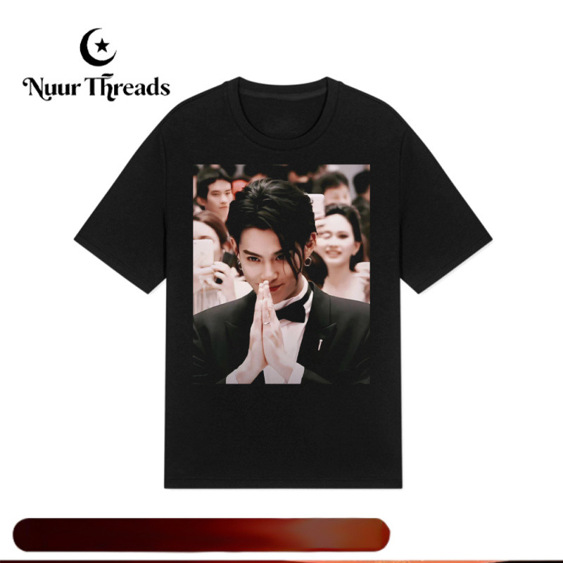 Kaos Streetwear Wang Hedi Meteor Garden Airport Look Unisex 100% Katun Bisa COD