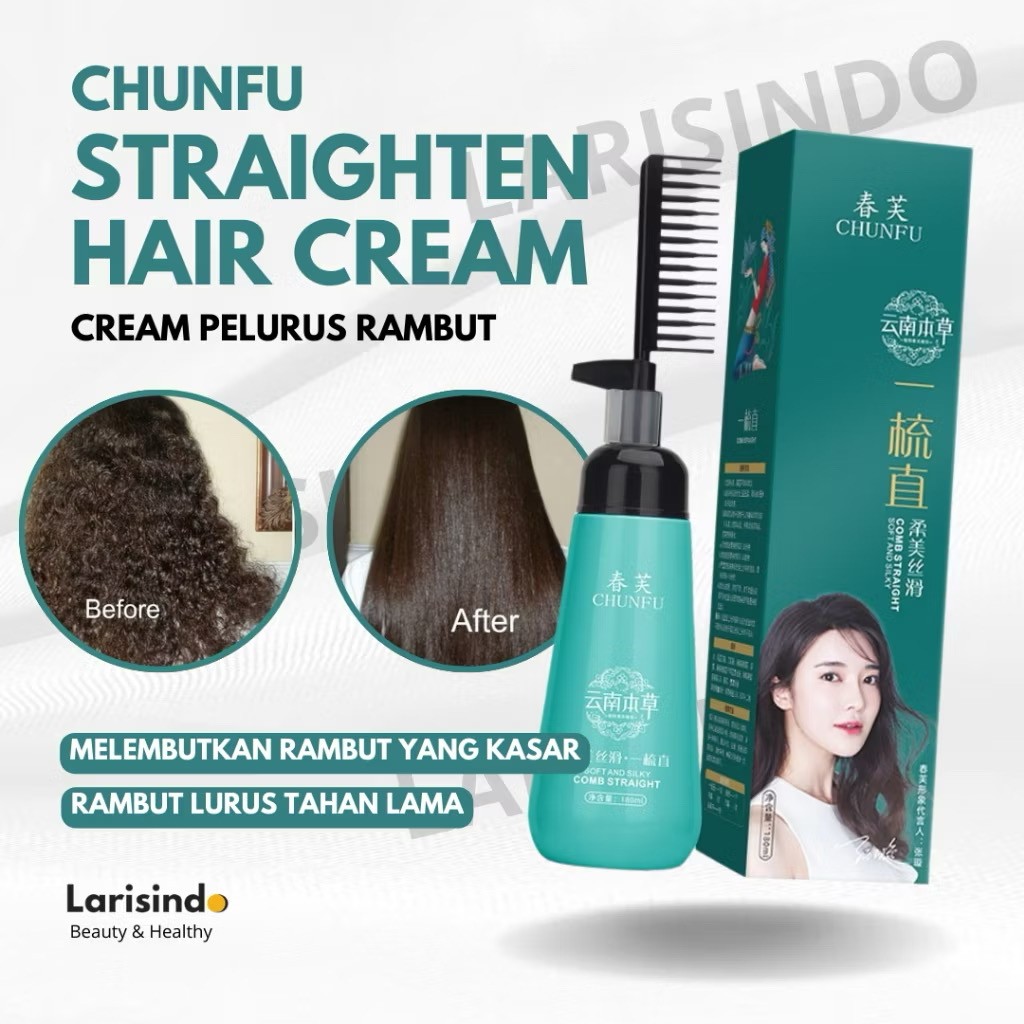 Krim Pelurus Rambut Tanpa Catok/Menghaluskan rambut/ Rambut Obat Pelurus /Meluruskan rambut dengan m