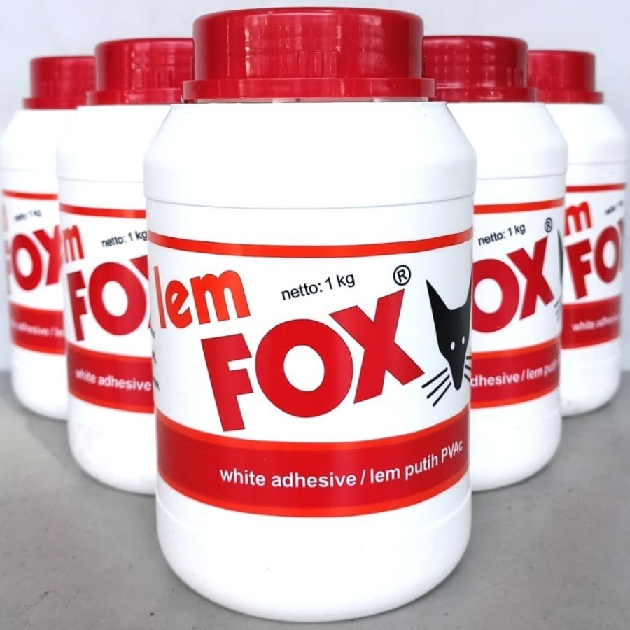 Lem Putih FOX Botol 1 Kg Lem PVC 1kg