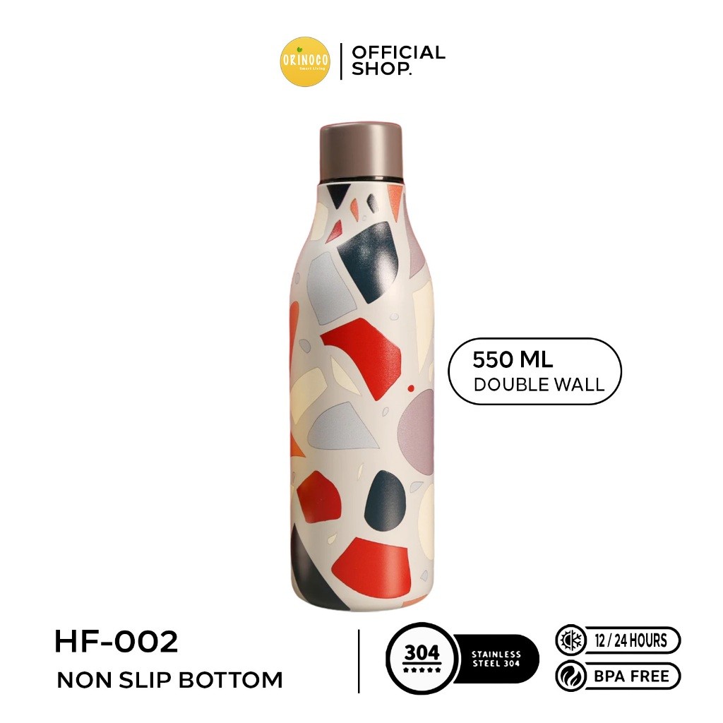 HS Orinoco Tumbler Stainless Trendy Colorful Flask 580 ML Full Printing HF-002 Hot & Cold 15 Jam