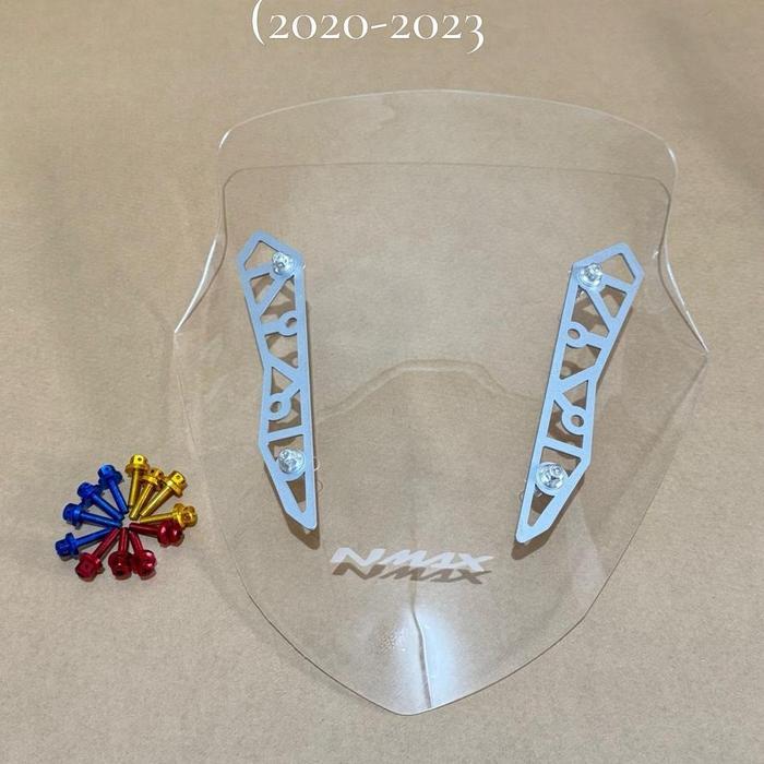 PAKET VISOR NMAX NEW DAN NMAX OLD LENGKAP DENGAN BAUT GARNISH PAKET AKSESORIS MOTOR NMAX VARIASI PEM