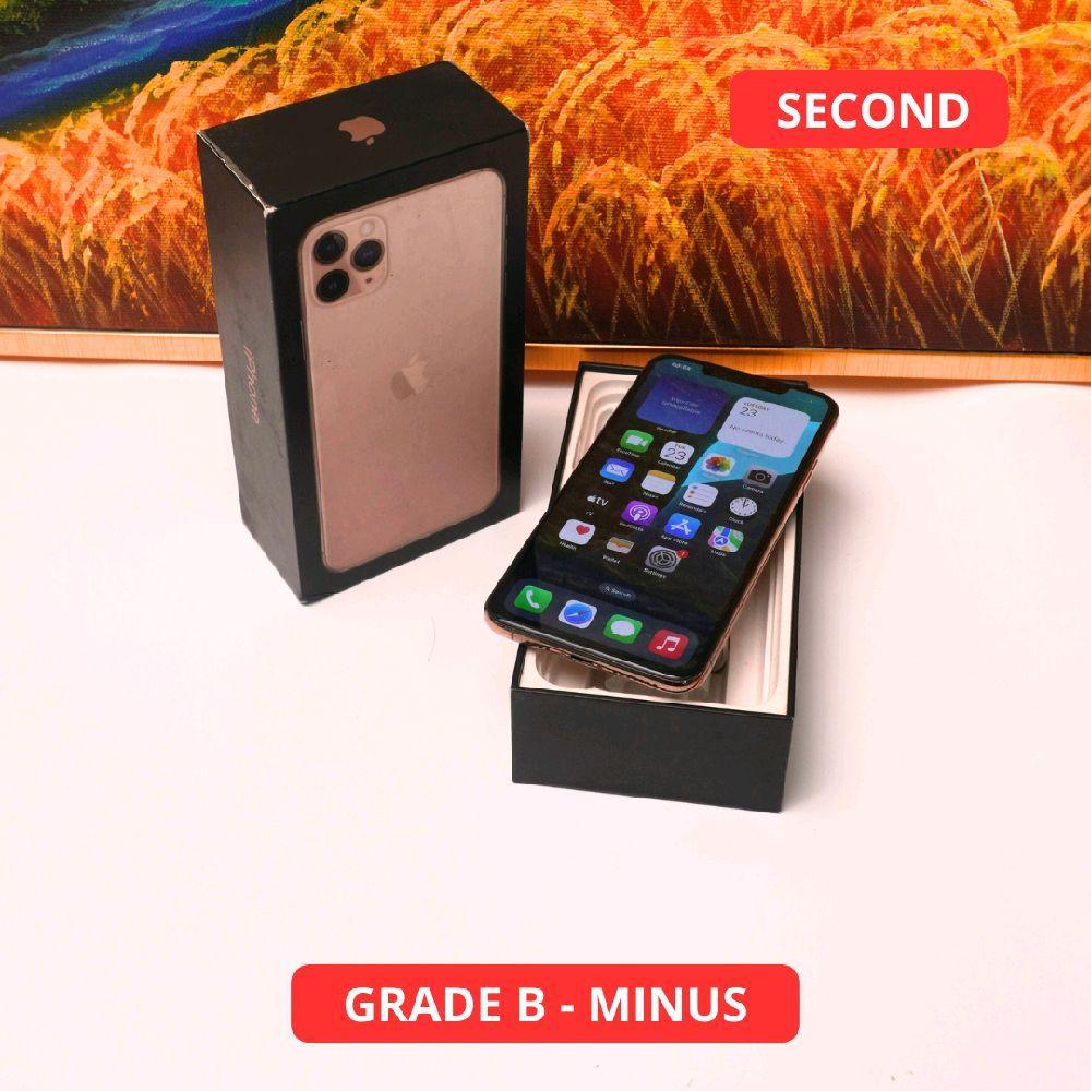 IPHONE 11 PRO MAX 256 GB GRADE B - MINUS HP SECOND ORIGINAL SINAR MUTIARA CELL (33639)