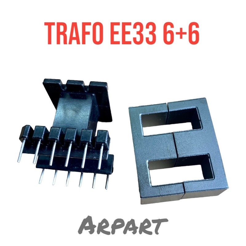 trafo ferit EE33 6+6 pin vertikal new
