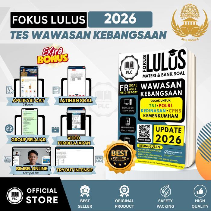 PLC - Buku TWK Umum 2026 Tni Polri Kedinasan Cpns dan Kemenkumham 2026 + Tryout Online TWK SKD [terl