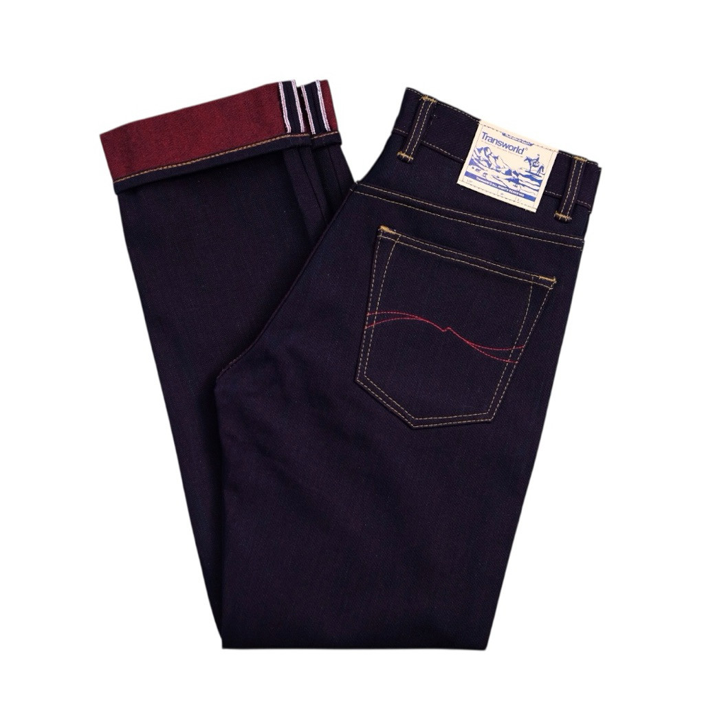 Transworld Celana Denim Selvedge 14 Oz Aceent Ajiman Indigo X Red
