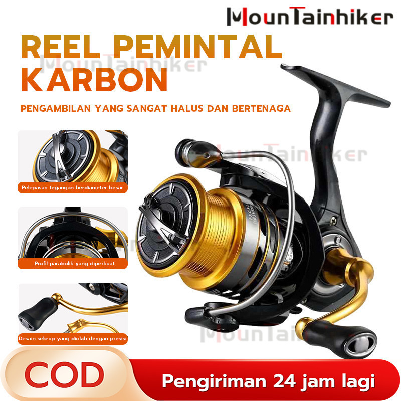 REEL PANCING DII EXCELER LT - 5+1 Bearing, Drag 15kg, Power Handle Metal - Kuat & Responsif