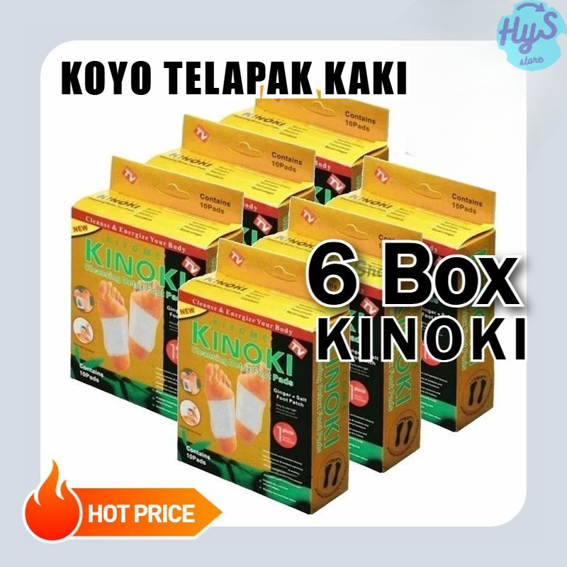 HYS - 60 Pcs Kinoki Gold Detox Foot Patch – Plester Kaki Buang Racun, Tidur Nyenyak, Badan Ringan