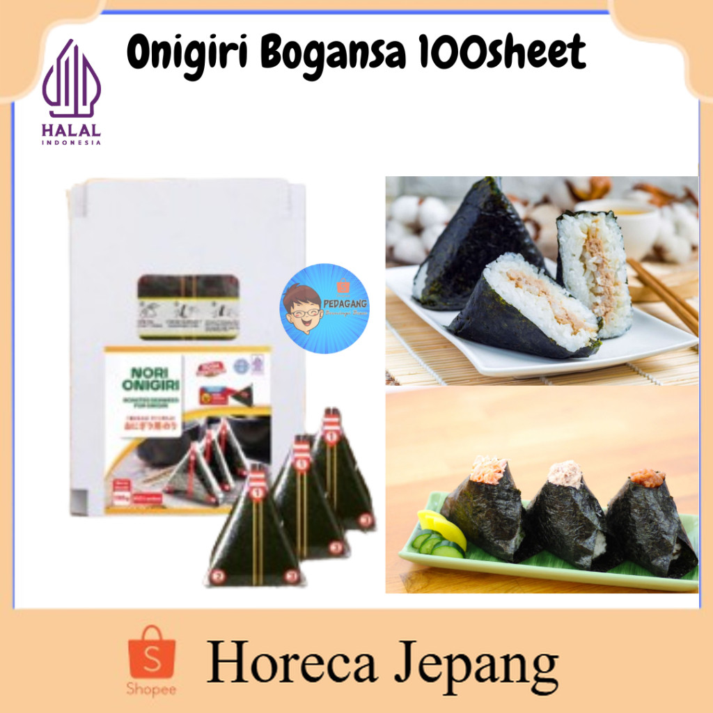 Onigiri Bogansa 100sheet/ Onigiri halal/ Onigiri/ Nori