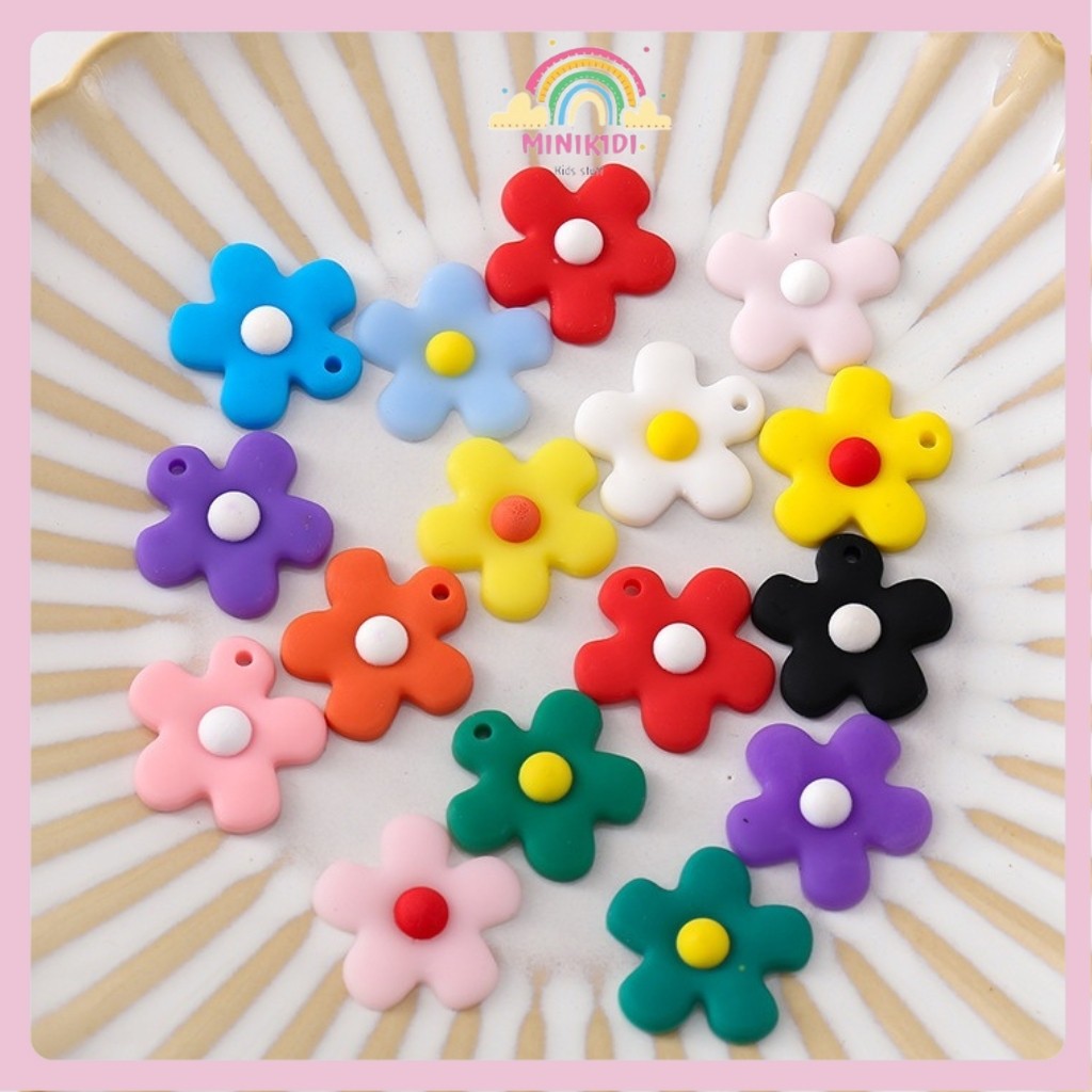 MINIKIDI (AGK03) Jibbitz Charm Aksesori Sandal DIY/Hiasan Sandal Sepatu Gesper /Karakter Bunga / Tem