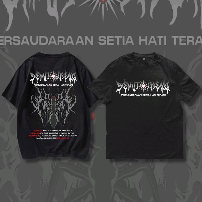 (COD) t-shirt terate semut ireng monochrom - M, hitam