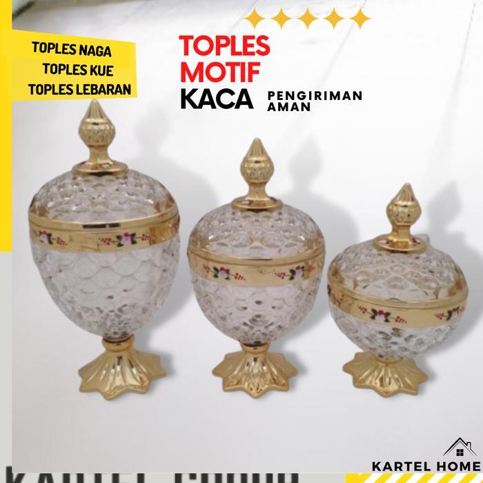 Toples Kristal Set Kaca Mewah Lebaran Ulir Naga - MAJAPAHIT