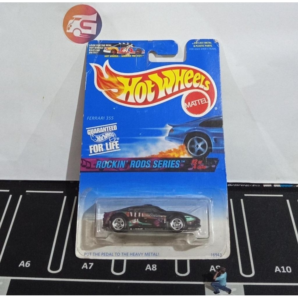 Hot Wheels Ferrari 355 Rockin Rods Series Blue Card - Hotwheels