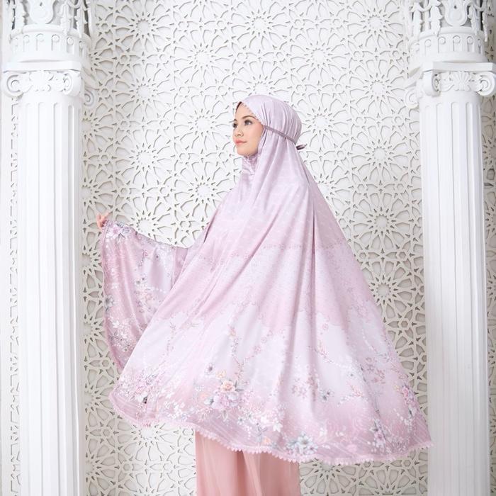 Mukena Qamara - Mukena Armanisilk Premium Motif - Dusty Pink