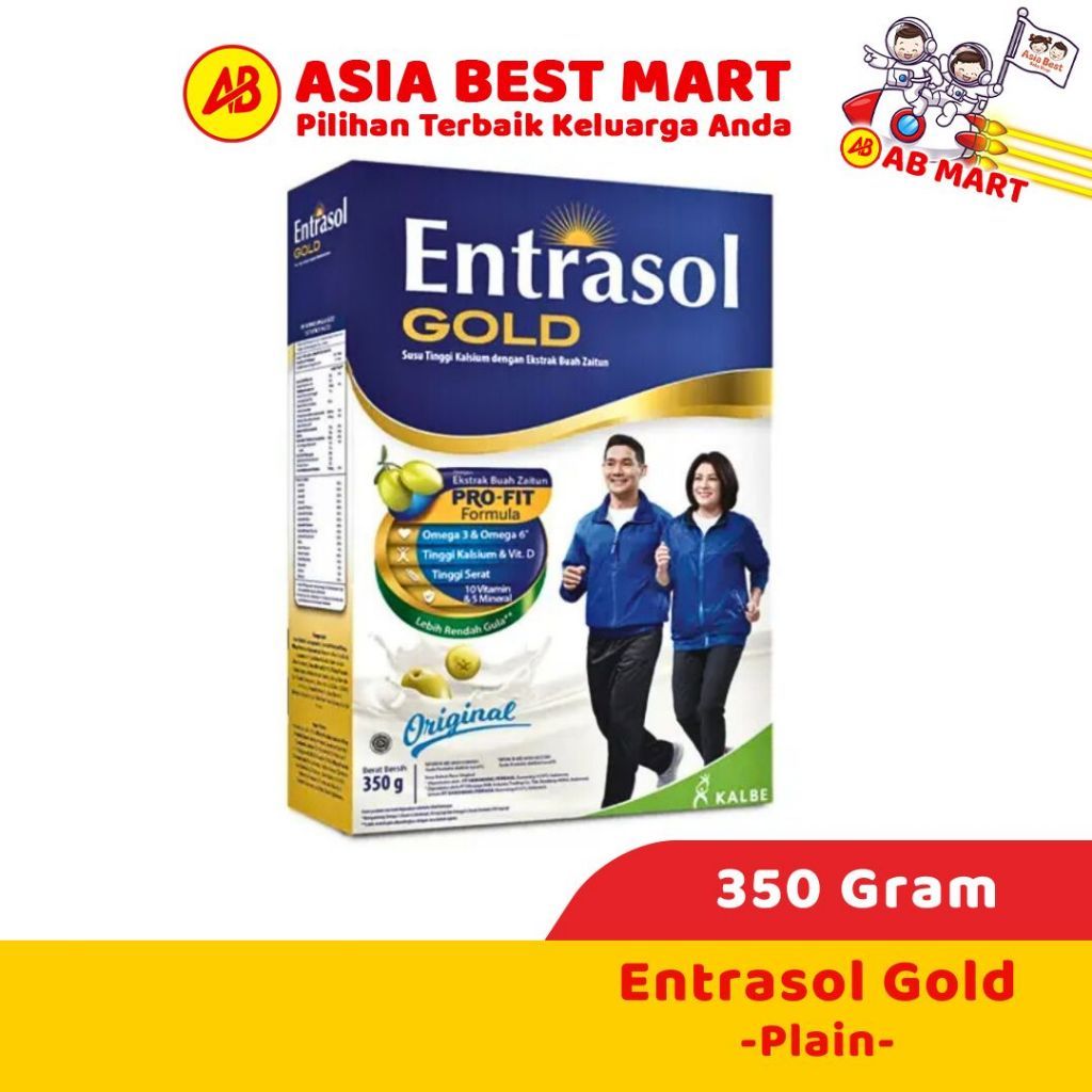 Entrasol Gold Plain 350 Gr / Susu Bubuk Tulang Tinggi Kalsium Protein - ASIA BEST