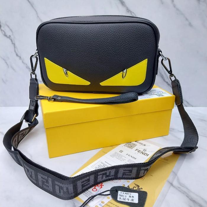 TAS SELEMPANG PRIA BRANDED TAS SLING BAG BRANDED KULIT ASLI FN 7781 - VARIAN 1