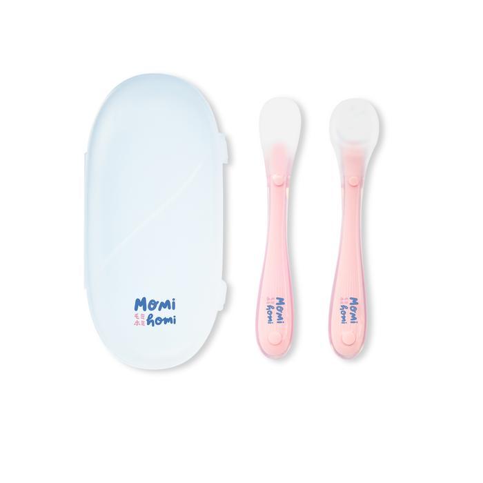 (Little Love & Co) Momi Homi Sendok Makan Bayi Silikon Isi 2 pcs Sendok Mpasi Peralatan Makan Bayi S