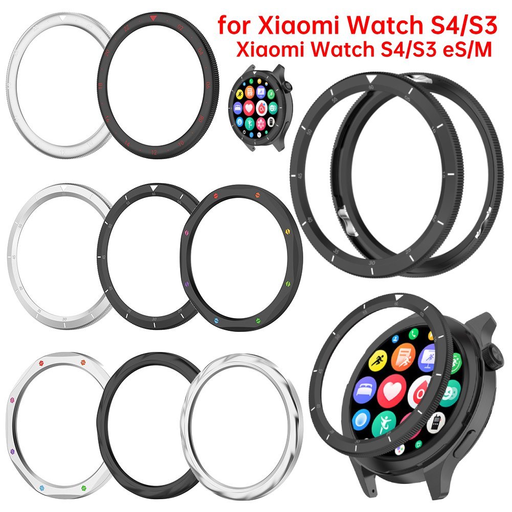 Metal Bezel Watch Case Strap Cover Tempered Glass Film Metal Watch Bezel for Xiaomi Watch S4/S3 for 