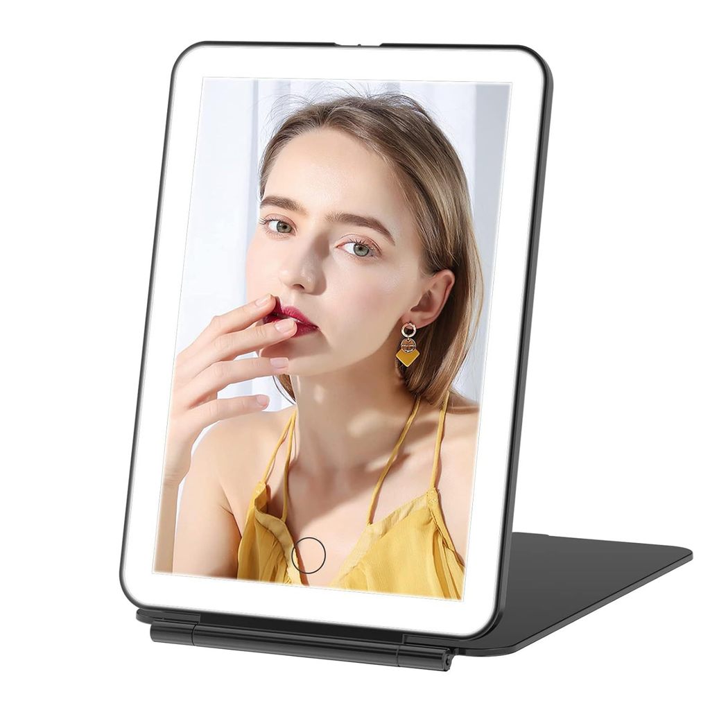 Three-color LED Illuminated Makeup Mirror Desktop Makeup Mirror
