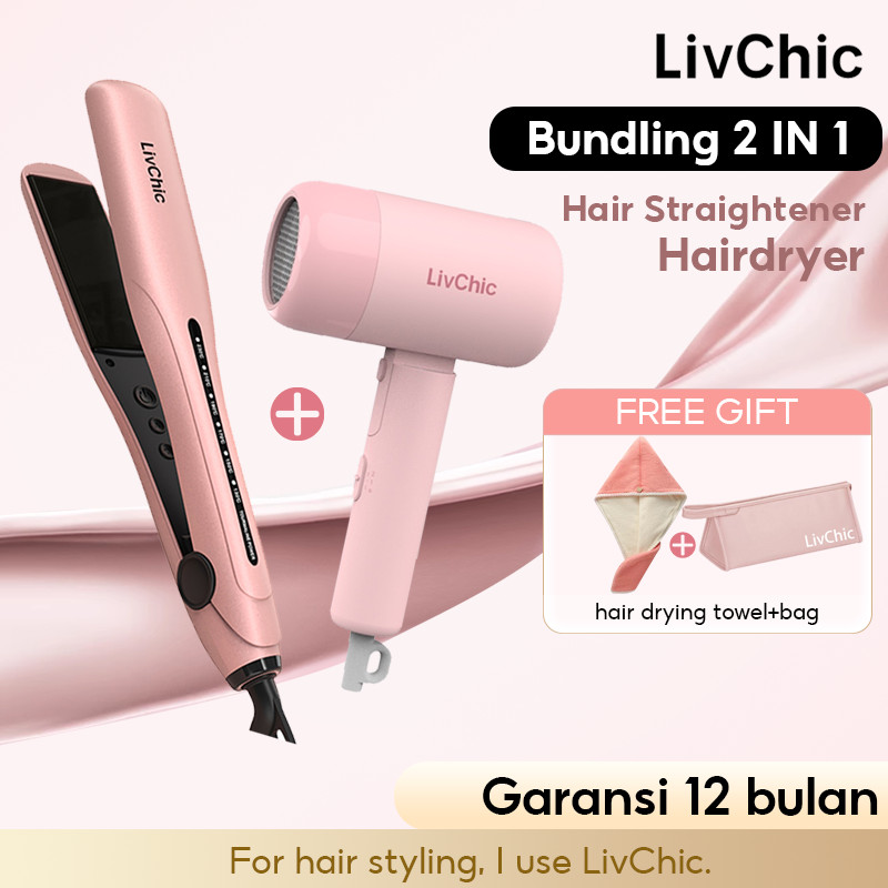 LivChic Official Bundling LS304 3IN1 Catokan Rambut + LD104 Hairdryer