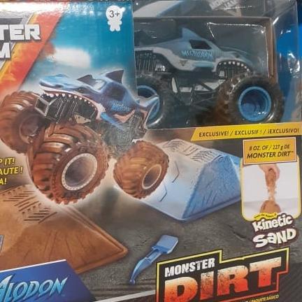 Monster Jam Megalodon Dirt kinetic sand s master smaster truck