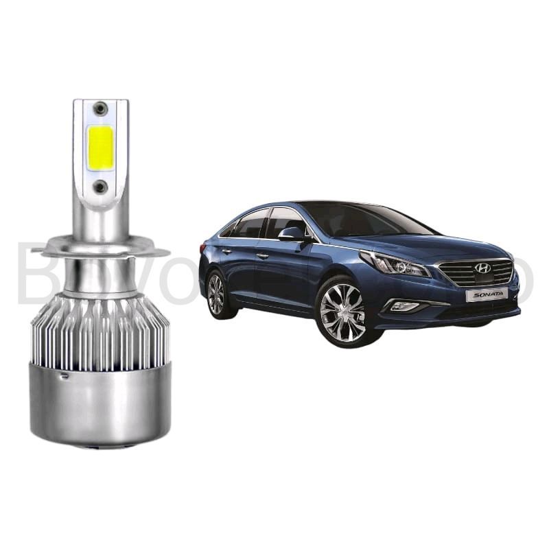 2pcs Lampu Utama Jauh LED H7 COB Mobil HYUNDAI SONATA GEN7 Byk