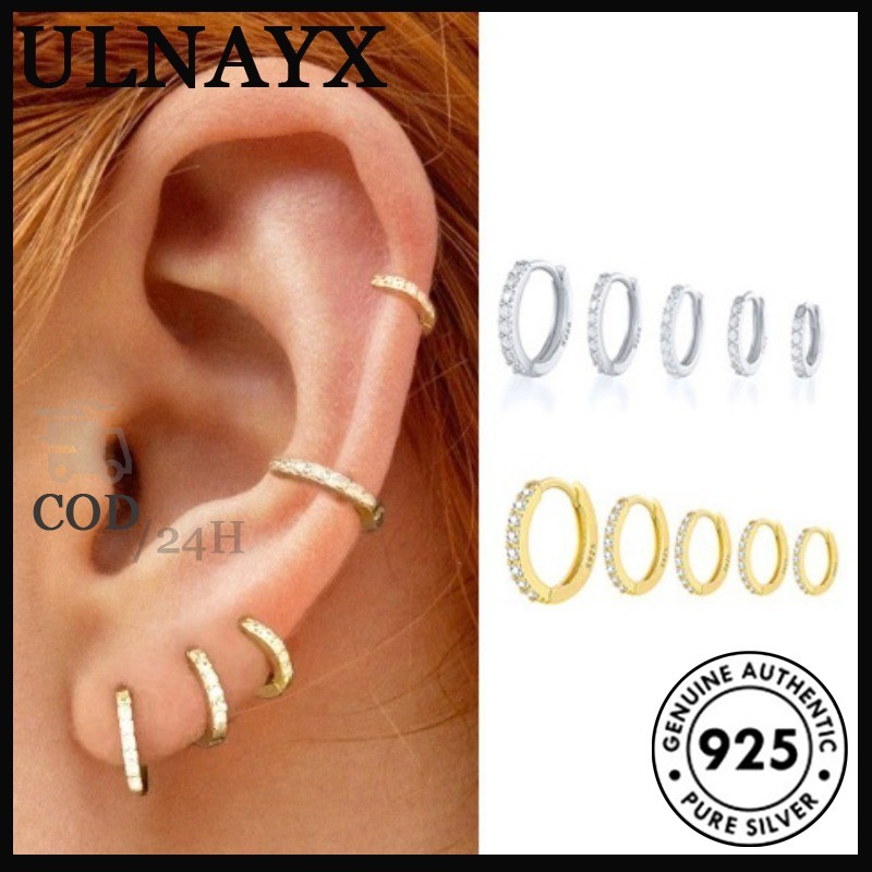 Anting-anting Berlian Setengah Penuh Gaya Korea Tersedia Dalam Berbagai Ukuran Cocok Untuk Pria Dan 