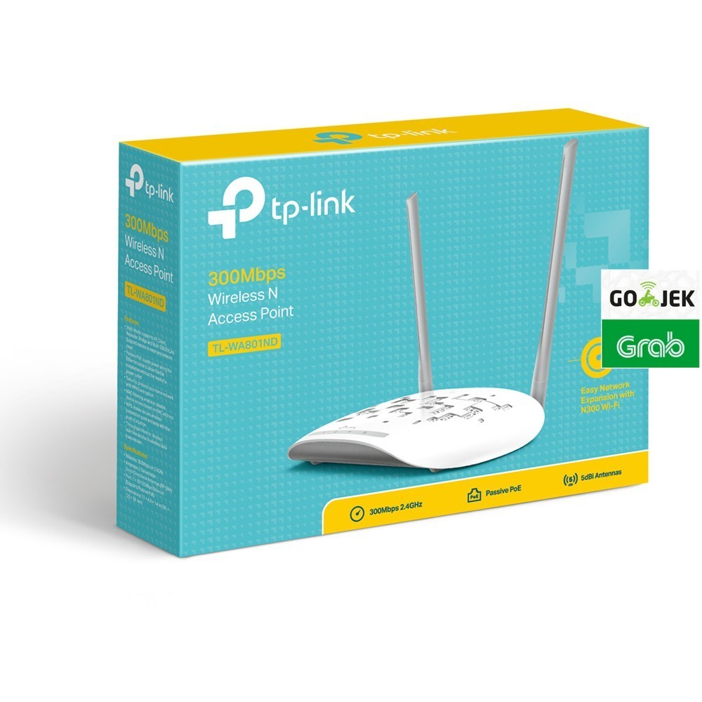 TPLink 801ND Access Point 300Mbps with POE Adaptor Garansi Resmi