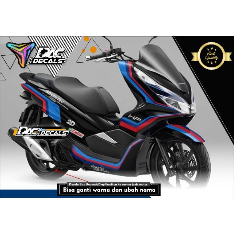 Stiker Striping Sticker Decal PCX 160 black lis merah blue Full body kode 070 Murah Berkwalitas