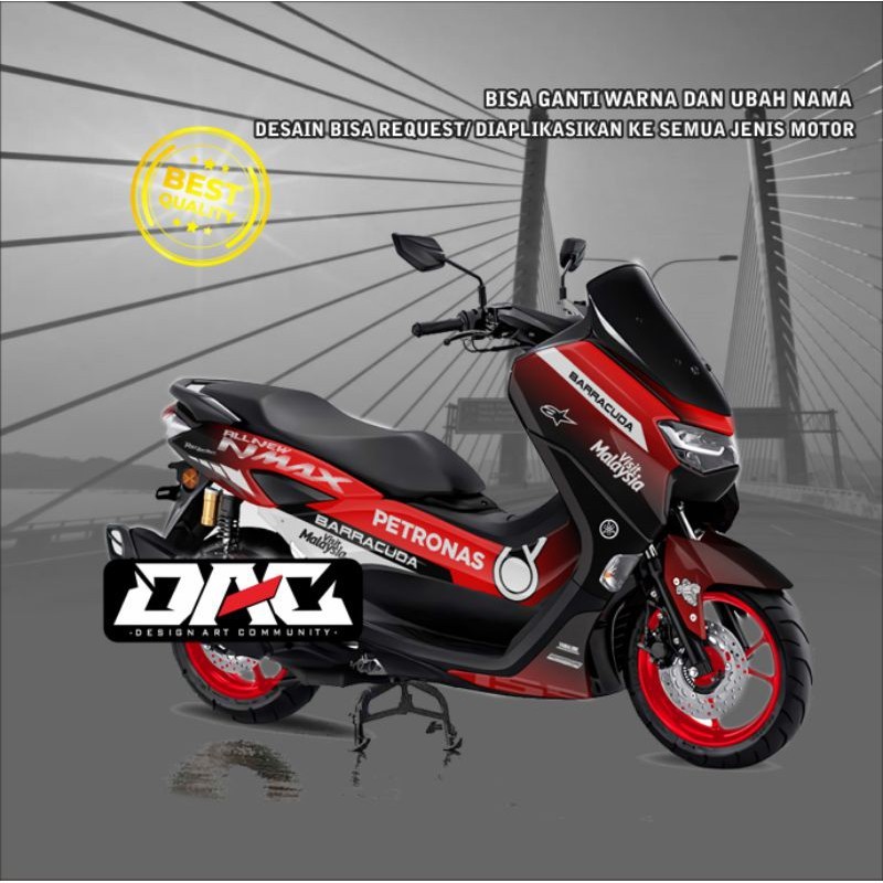 Stiker Motor Sticker Decal full body NMAX PETRONAS merah Murah  Berkwalitas