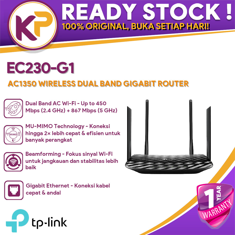 TP-LINK EC230-G1 AC1350 WIRELESS DUAL BAND GIGABIT ROUTER