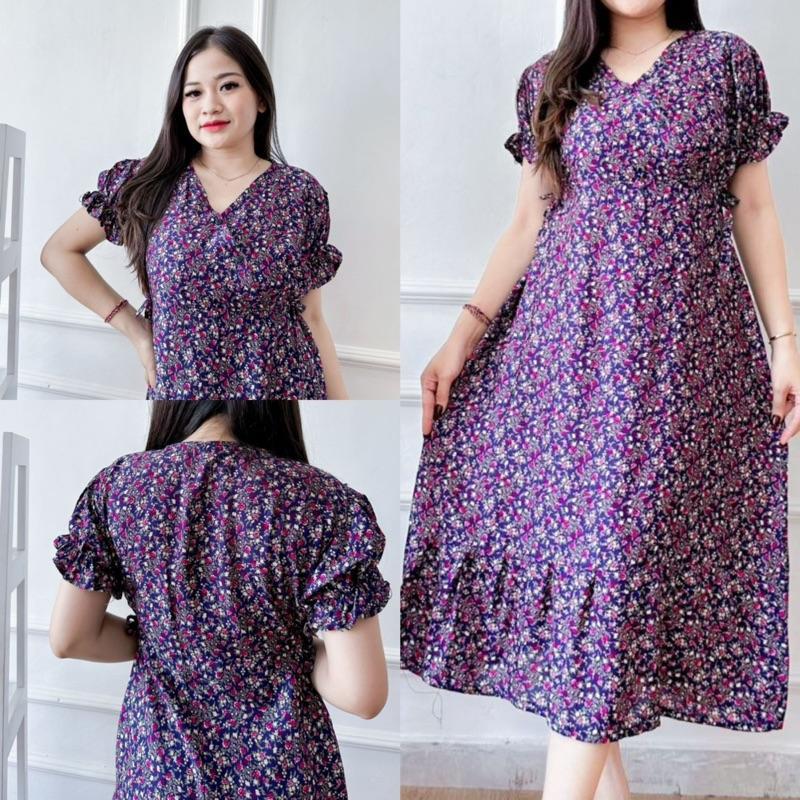 DASTER PUTRI BALI - KAREN DASTER RAYON BALI PANJANG Dress Motif Nyaman Casual Printing Wanita Kain P