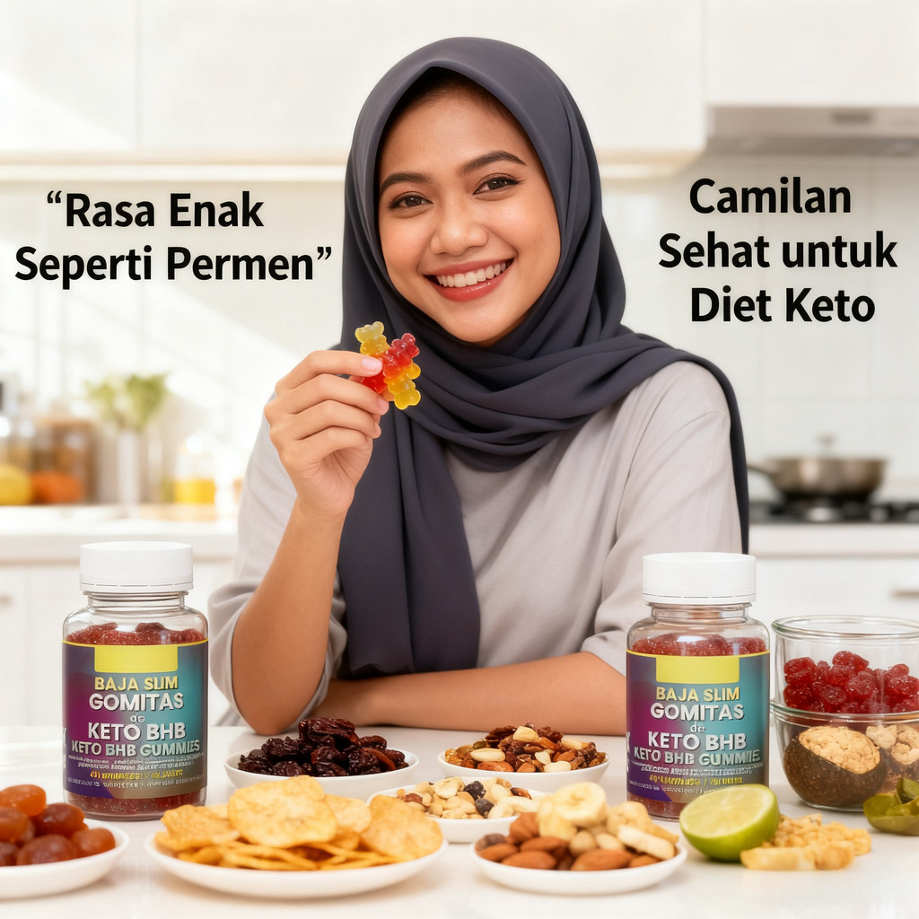 Permen Keto BHB Gummies - Membantu Menurunkan Berat Badan, Diet Keto, 60 Gummies Rasa Enak CO3068ly0