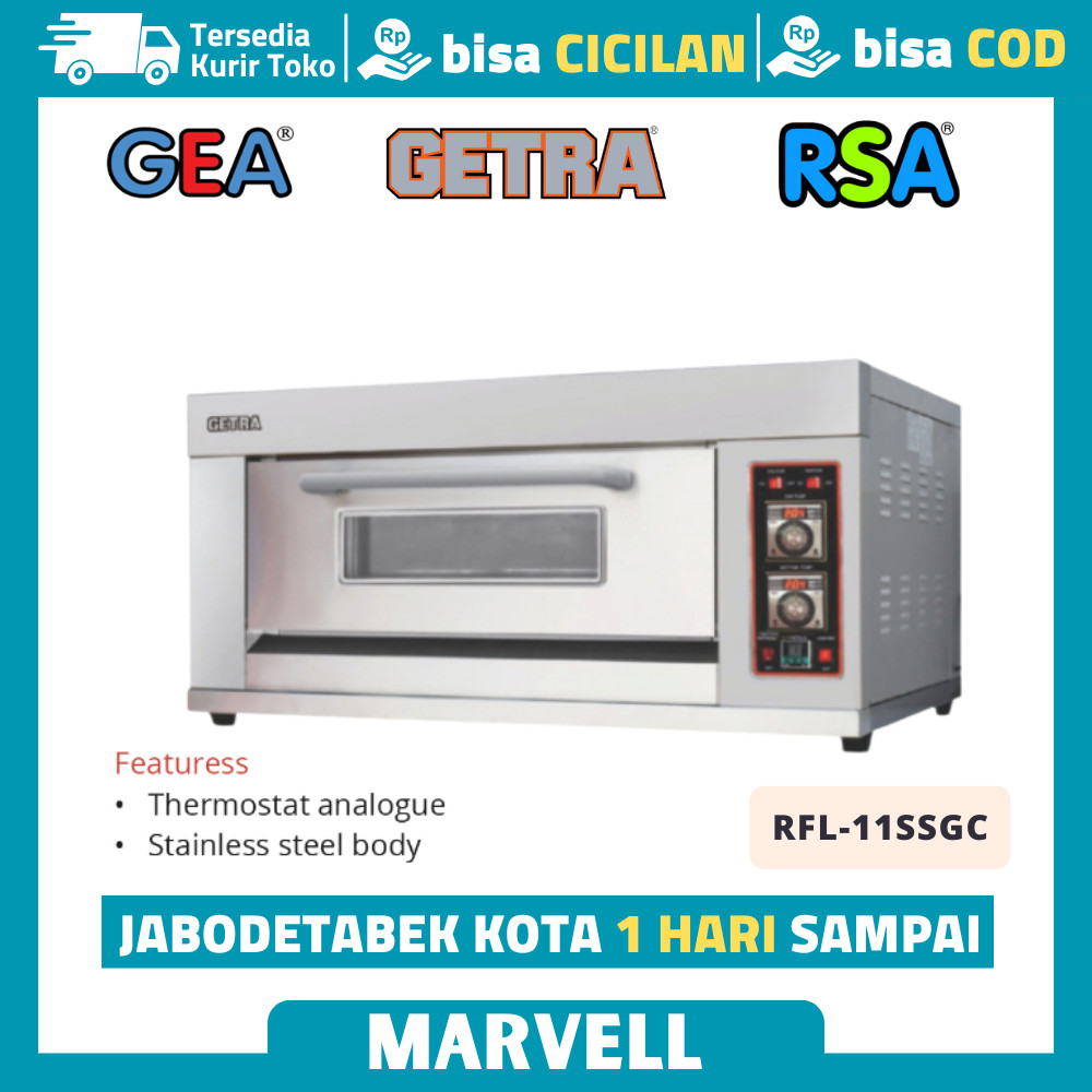 OVEN GAS GETRA RFL-11SSGC.E OVEN 1 DECK 1 TRAY
