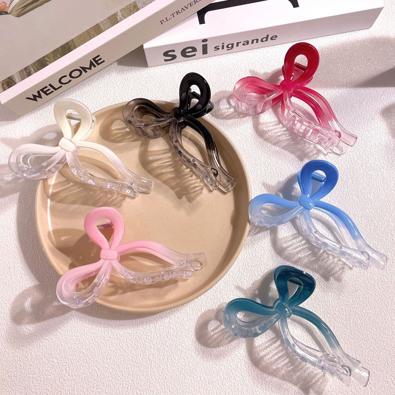 COD Jepitan Rambut Pita Aksesori Rambut Mewah Jepitan Rambut Dasi Kupu-kupu Gradien Jepitan Rambut H