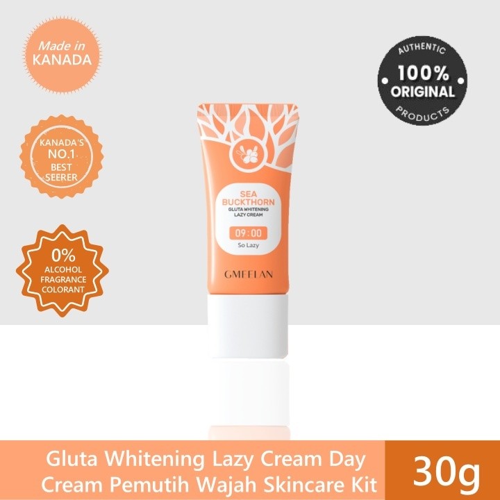GMEELAN Gluta Whitening Lazy Cream Day Cream Pemutih Wajah Skincare Kit 30g